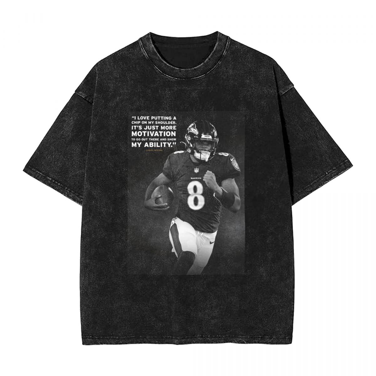 Baltimore Ravens Lamar Jackson 2022 Inspirational Vintage Oversized T-Shirt Men's
