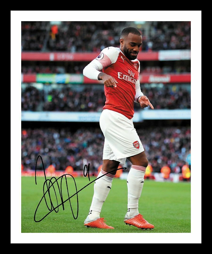 Alexandre Lacazette - Arsenal Autograph Signed & Framed Photo Poster painting 1