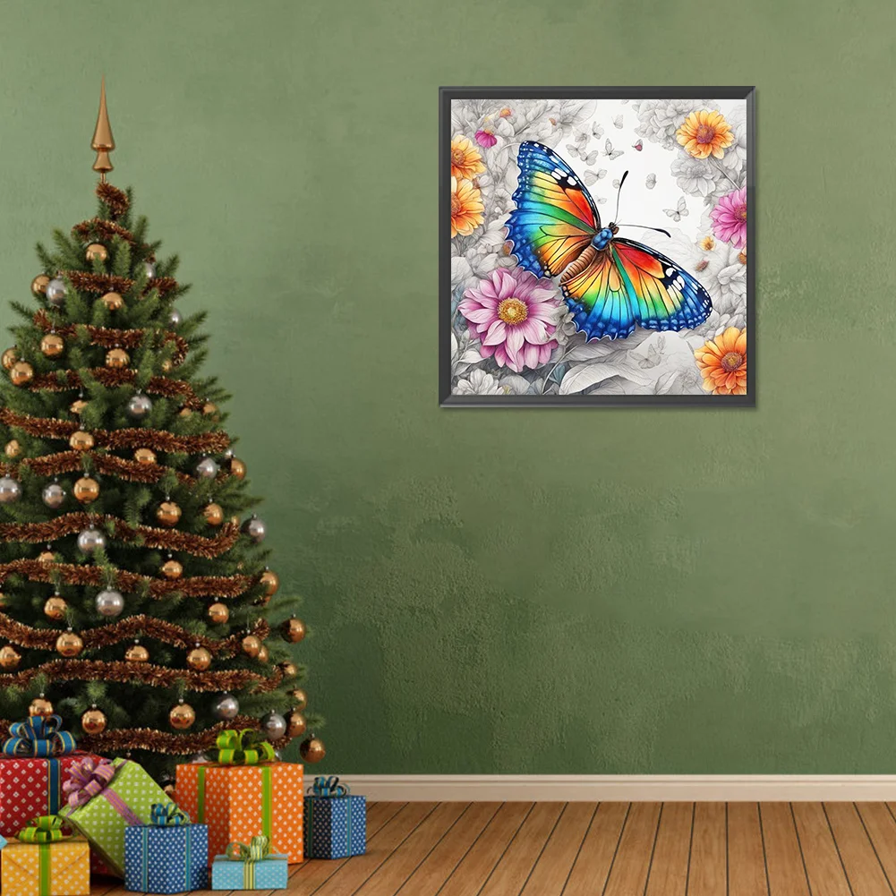 Diamond Painting - Full Round Drill - Butterfly(Canvas|30*30cm)