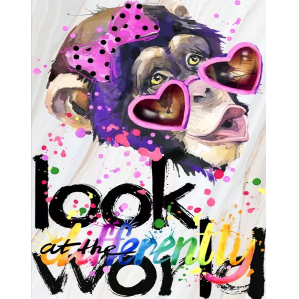 

Graffiti Gorilla Look - Round Drill Diamond Painting - 30*40CM, 501 Original