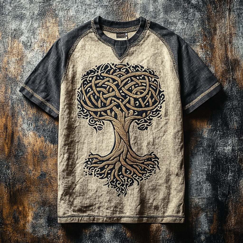 Men's Viking Life Of Tree Knot Vintage Style T-Shirt / Rvogue / Rvogue