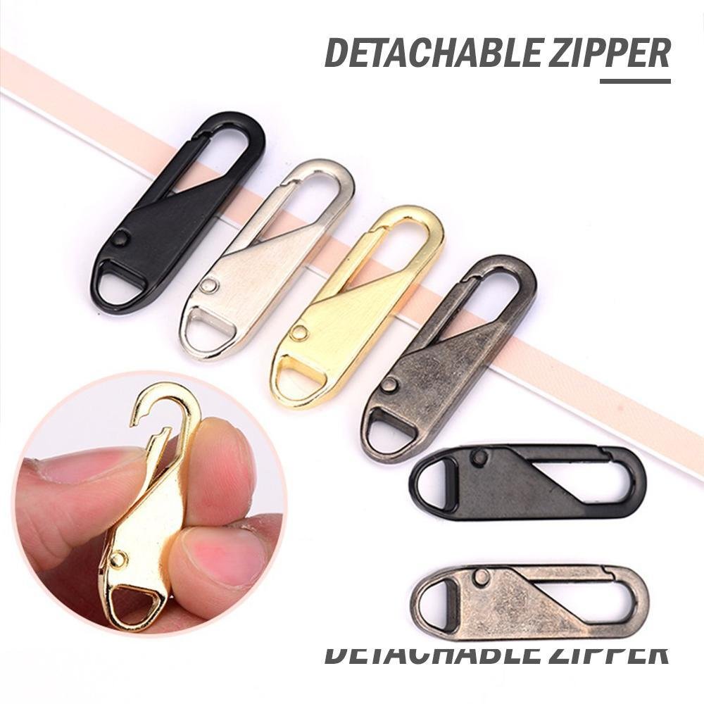 Healifty 5 Pezzi Linguette per Cerniere Sostituzione Zip Fixer Cerniera Tag Riparazione per Vestiti Valigia Zaino Fai da Te Mestiere Colore Misto