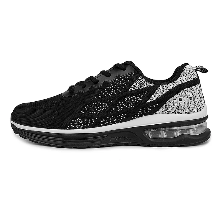 Metsteps Men's Technology Air Cushion Super Soft Shoes - Black/White