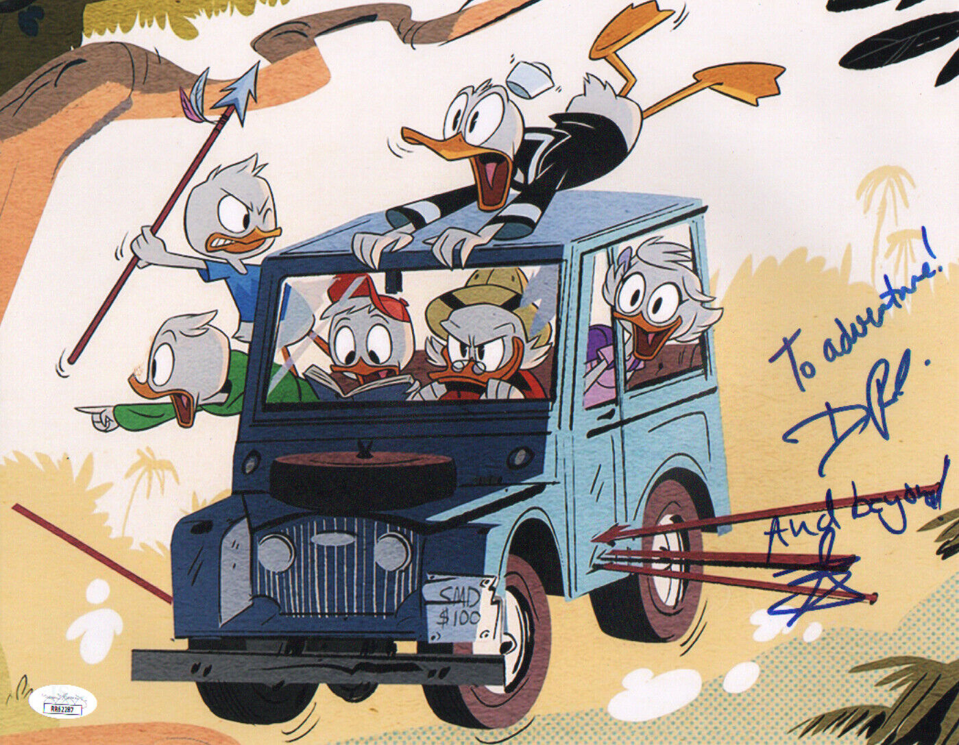 BEN SCHWARTZ & DANNY PUDI Authentic Hand-Signed DUCKTALES