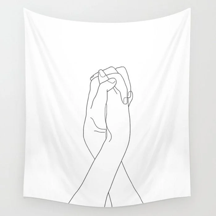 Line Draw Hippie Tapestry Hanging Wall Cloth Tapestries Carpet  Boho Decor Love Women Psychedelic Throw Blanket Mandala Tapestry