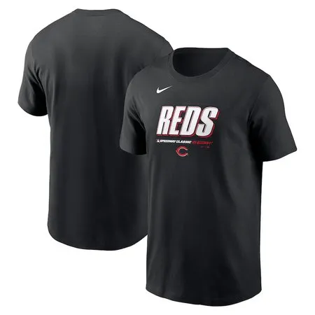 Men's Cincinnati Reds  Black 2025 MLB Speedway Classic Wordmark T-Shirt