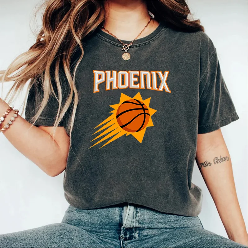 Women's Casual Loose Basketball Support Phoenix Suns T-Shirt