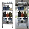 [US Local Warehouse] 5 Tier Wire Storage Rack with Wheels Garage Shelving Each Layer Support 250KG Shelving Units 70.87x59.76x23.98in for Warehouse Hospital Commercial Space