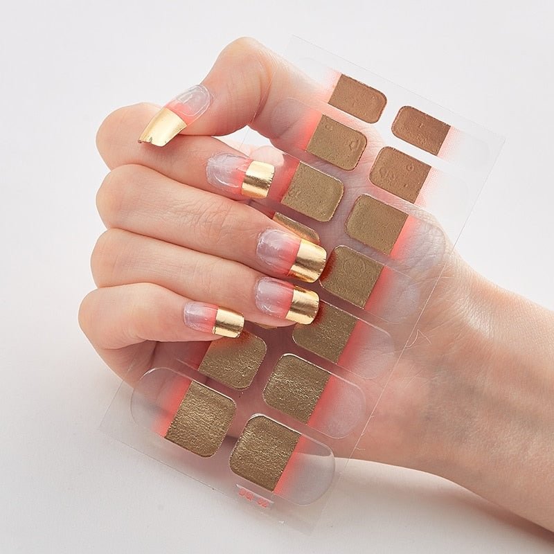 Pure Solid Color Manicure Decoracion Designed Minimalist Design Self Adhesive Nail Sticker Nails Sticker Designer Nail Strips