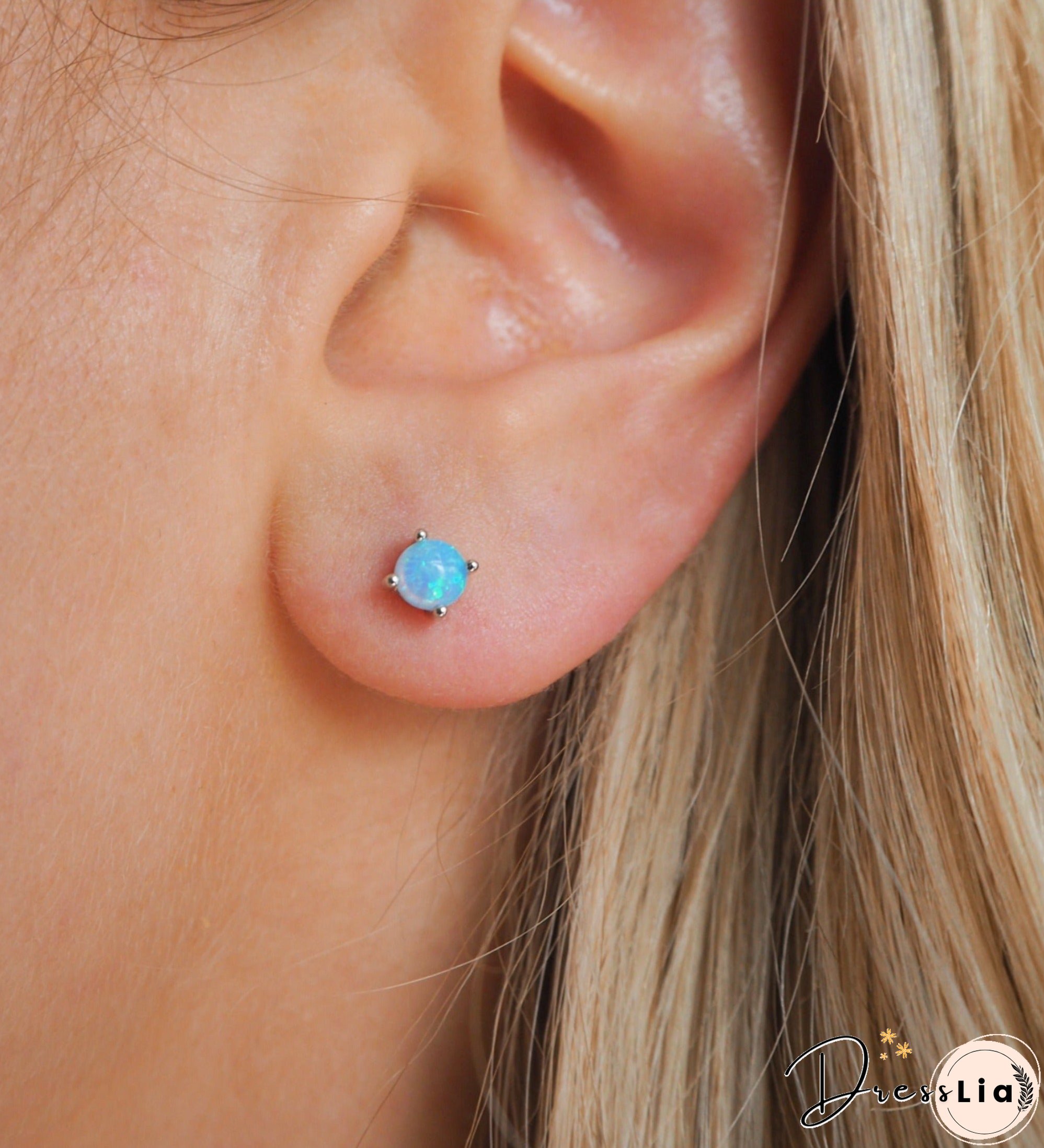 Opal Studs Blue