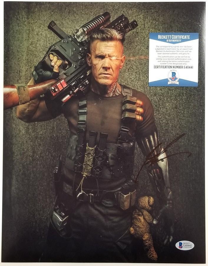 JOSH BROLIN Signed Cable 11x14 Photo Poster painting Deadpool 2 Auto (D) ~ Beckett BAS COA