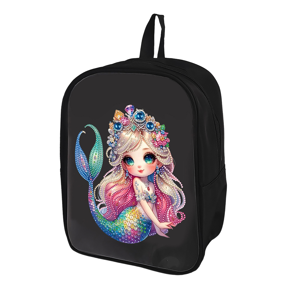 Mermaid Special Shape Diamond Painting Backpack DIY Diamond Art Knapsack