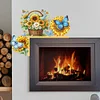 Holz Sonnenblumen Schmetterlinge Tür Ecke Aufkleber - 5d DIY Handwerk Dekoration