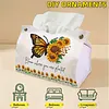 Monarch Butterfly DIY PULeather Diamond Painting Tissue Box for Adults Beginners Large Size Diamond Art Paper Storage Holder for Living Room Bedroom Bathroom Table Decor