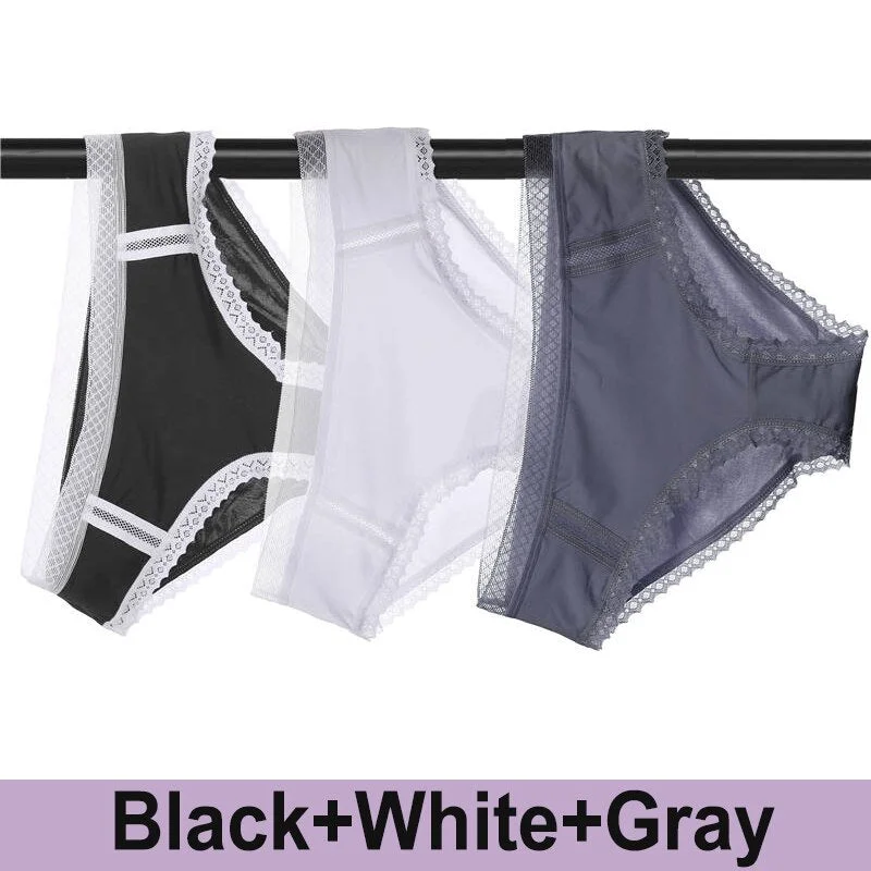 3PCS/Set Seamless Panties Sexy Lace Underwear Women Panties Female Underpants Briefs For Woman Pantys Intimates Lingerie M L XL
