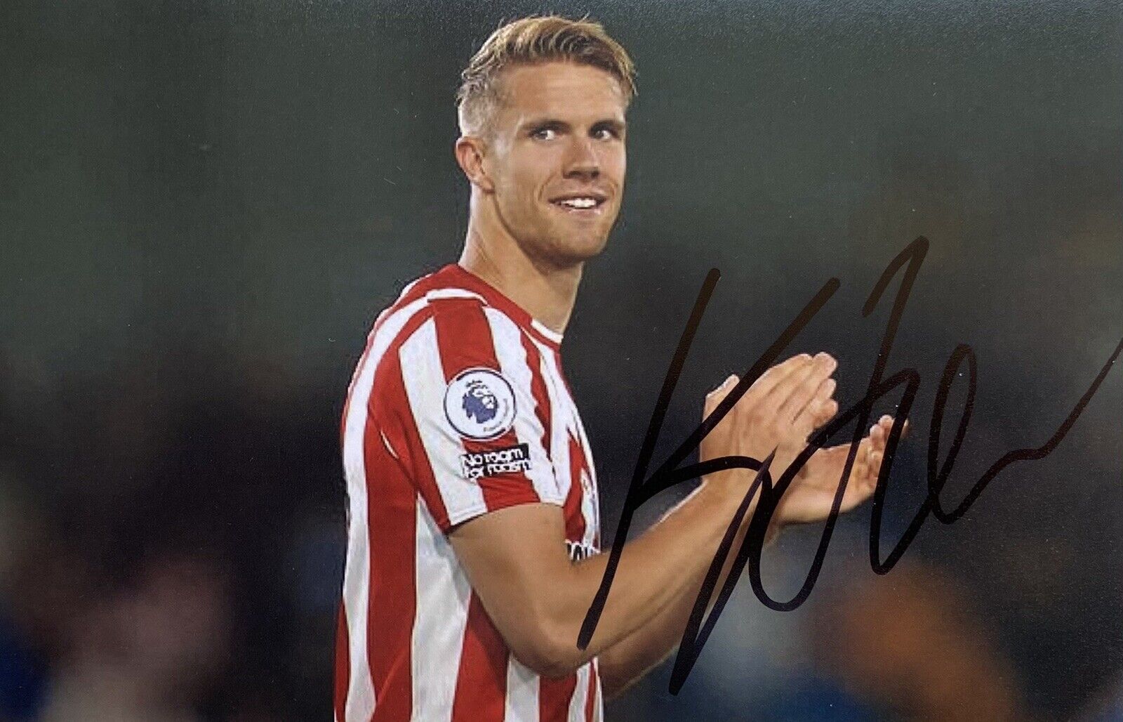 Kristoffer Ajer Genuine Hand Signed Brentford 6X4 Photo Poster painting