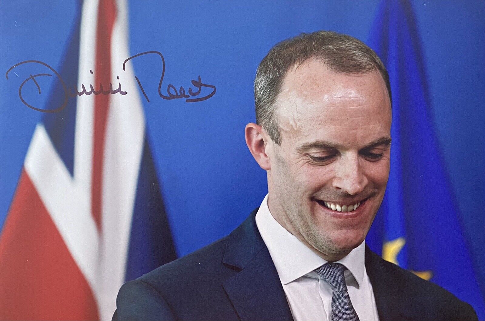 Dominic Raab Genuine Hand Signed 12x8 Photo Poster painting 2