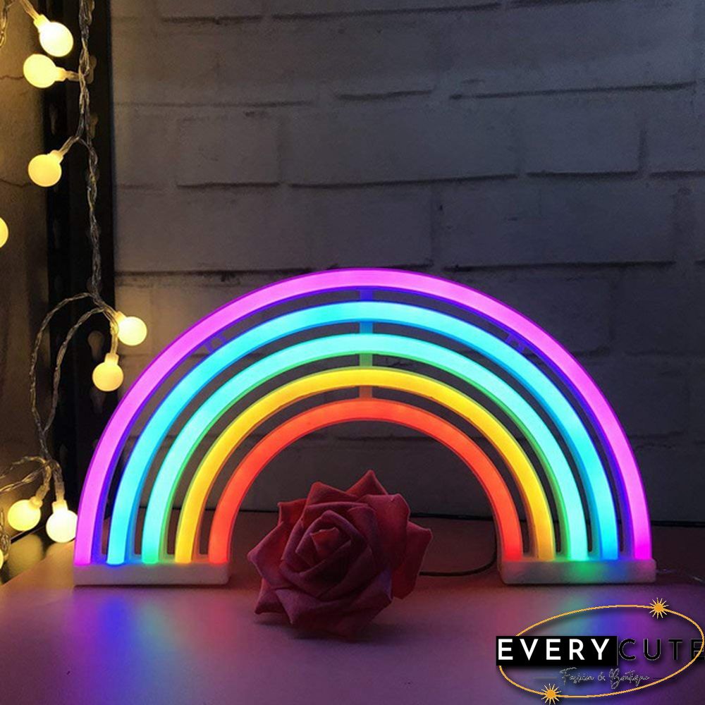 Rainbow Neon Sign Led Rainbow Light Lamp For Dorm Decor Rainbow Decor Neon Lamp Wall Decor Christmas Neon Bulb Tube
