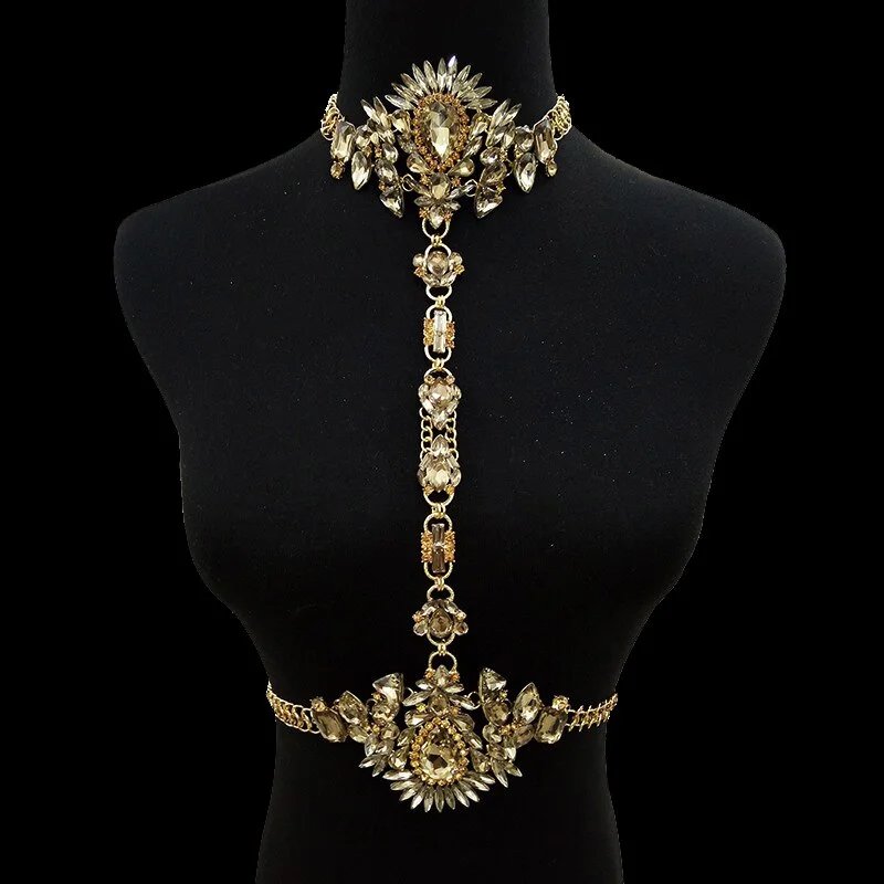 Fashion Best Selling Sexy Body Chain Crystal Jewelry New Charm Barefoot Sandals Fashion Hand Chain Jewelry Colorful Anklet 8591