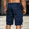 Men's Cotton Cargo Shorts - Tactical Utility Shorts With Button Pockets And Adjustable Hem by Inlyline
