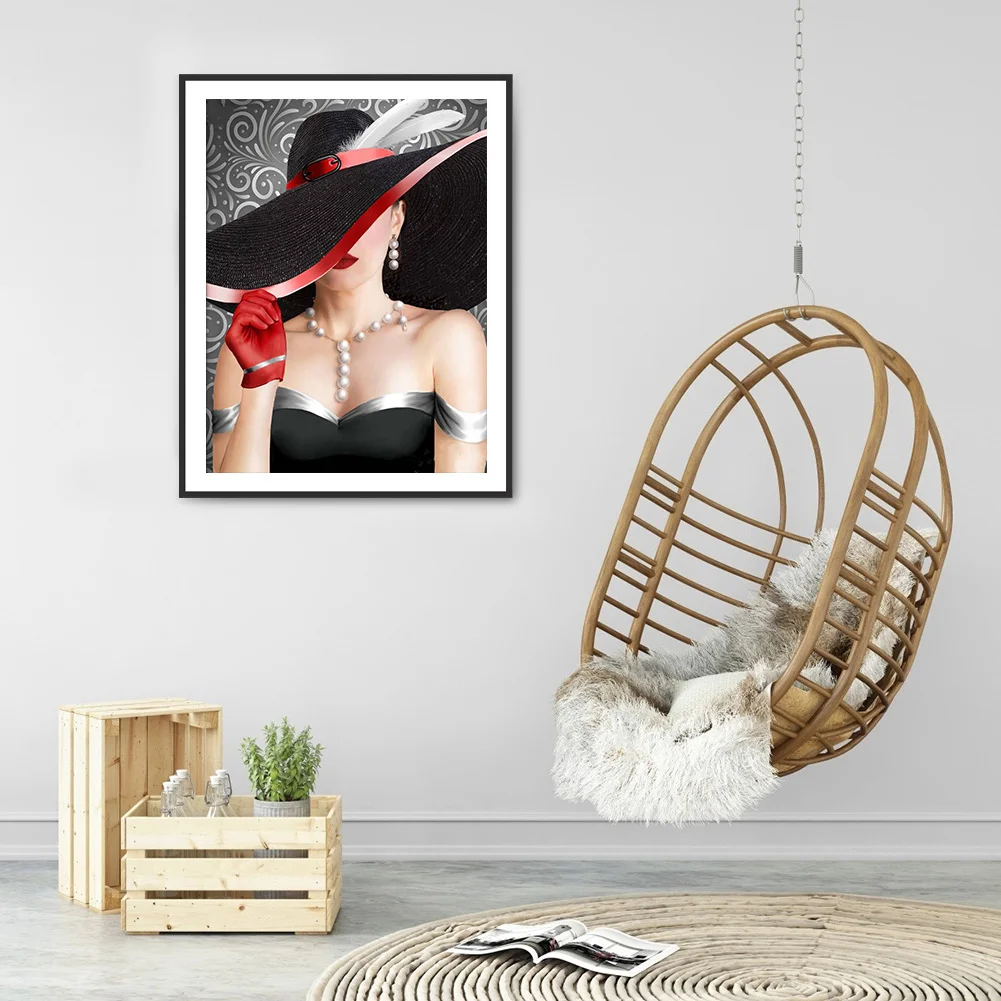 Diamond Painting - Full Round Drill - Elegant Lady(30*40cm)