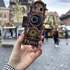 Prague Astronomical Clock Fridge Magnet High-end 3D Gear Rotating Wooden Magnetic Sticker Creative Gift