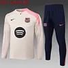 2025/2026 Barcelona Half-Pull Training Suit Color Beige Football Shirt 1:1 Thai Quality