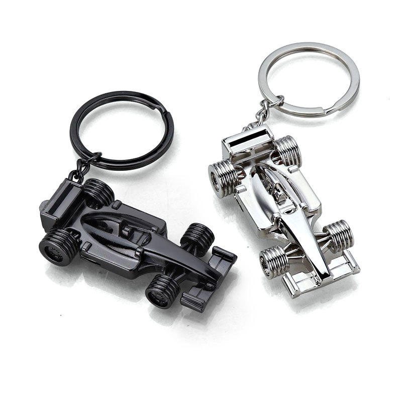 Stylish Metal Racing Car Model Keychain