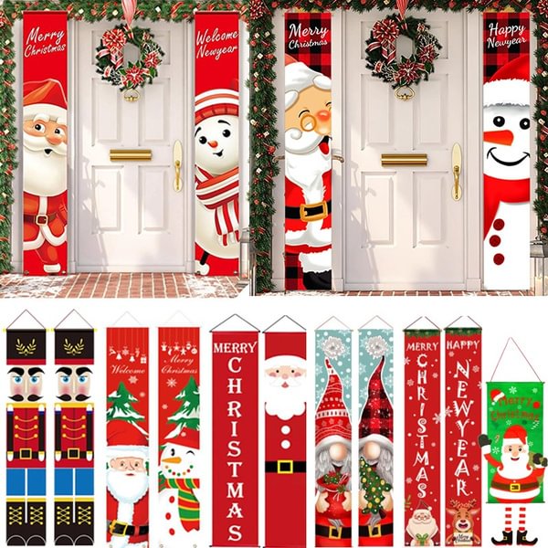 Santa Claus Snowman Christmas Door Banner Merry Christmas Decorations For Home Christmas Ornament Xmas Navidad Gift New Year 2022 - Shop Trendy Women's Fashion | TeeYours