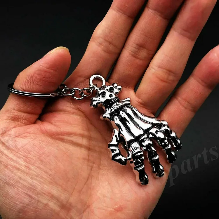 Coutureaura Skull Ghost Head Skull Claw Hand Keychain