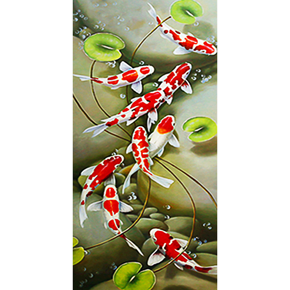 

45*85CM - Round Drill Diamond Painting - Fish, 501 Original