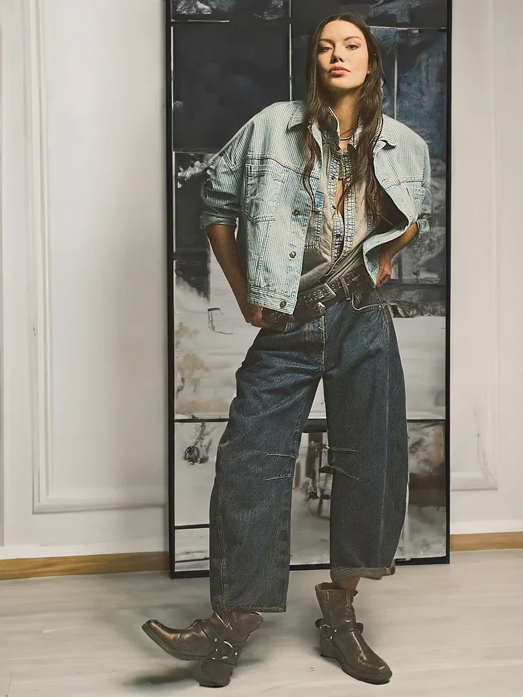 🔥Mid-Rise Barrel Jeans (Buy 2 Free Shipping)