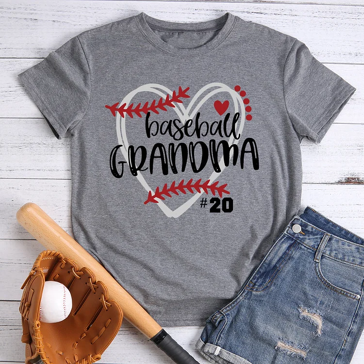 Custom Number Baseball Grandma T-shirt Tee -013431