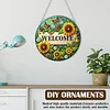 Welcome Sunflower Double Sided - 5D DIY Pendant