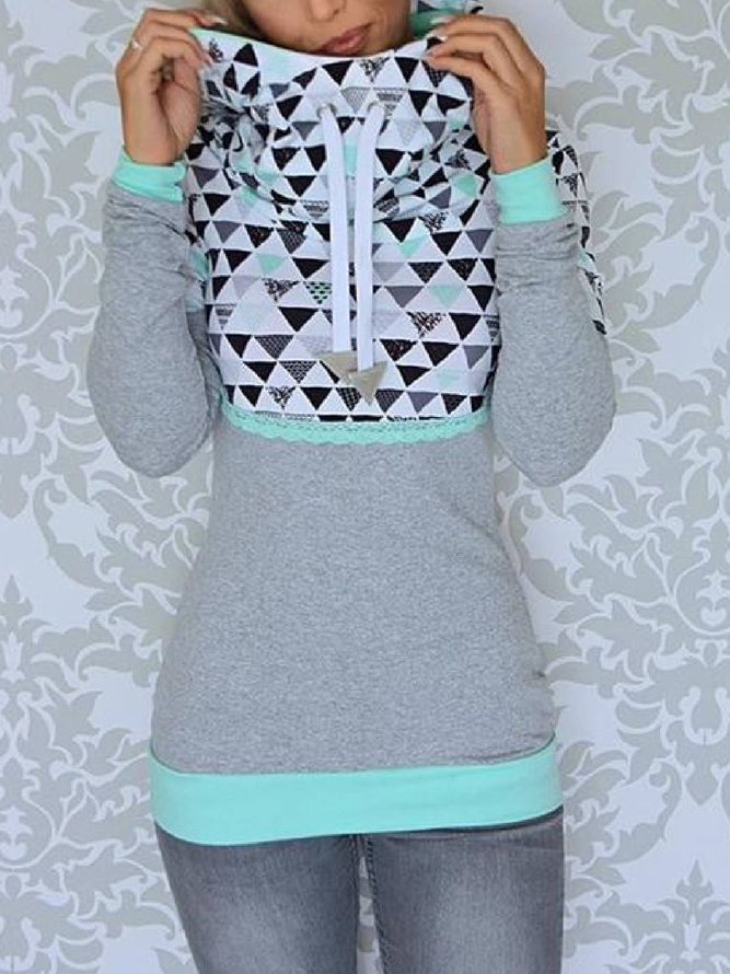 Gray Floral-Print Long Sleeve Outerwear Zaesvini