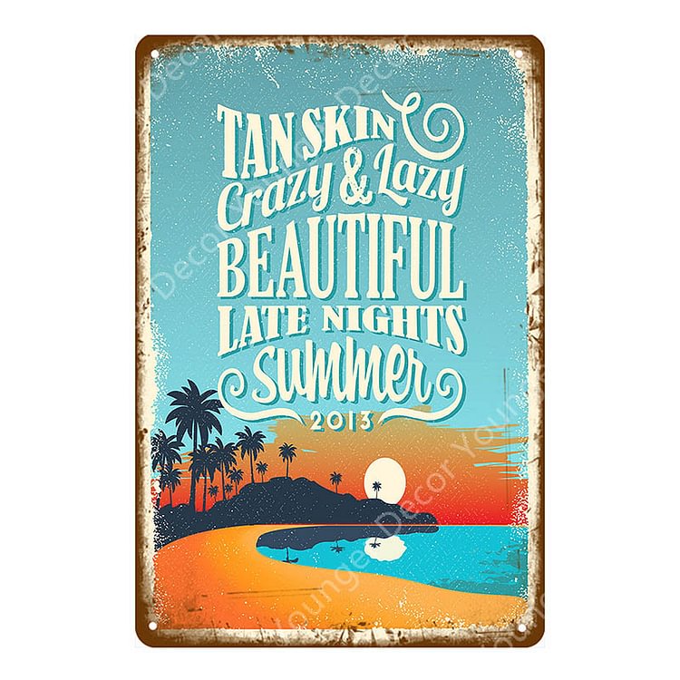 【20*30cm/30*40cm】Summer Beach - Vintage Tin Signs/Wooden Signs