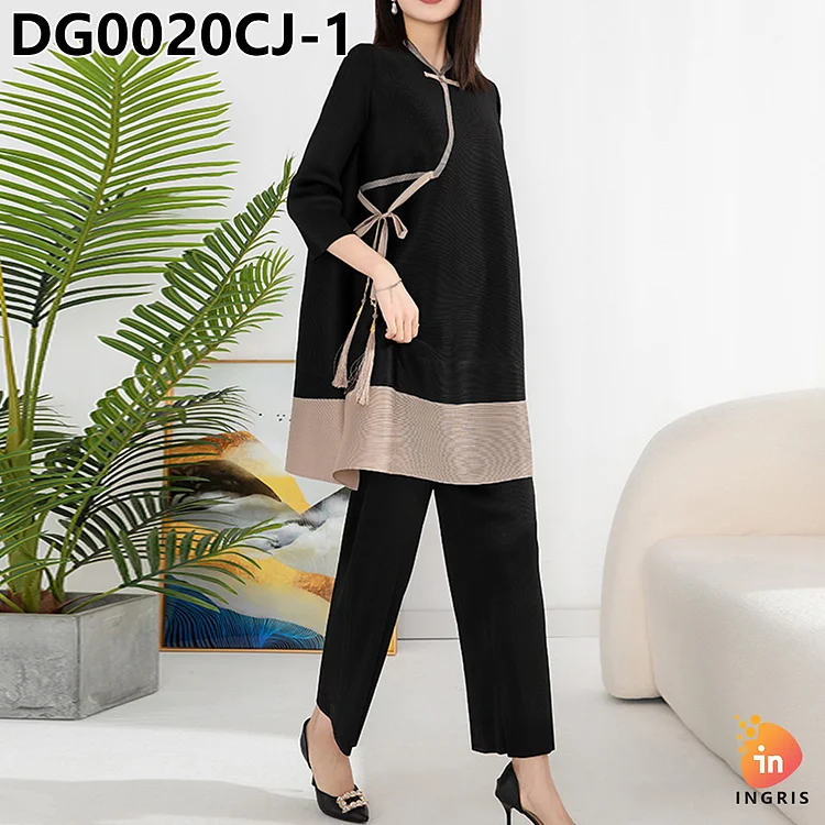 Loose knitted suit for women, oversized solid color cardigan and long skirt knitted two-piece set-DG00020CJ