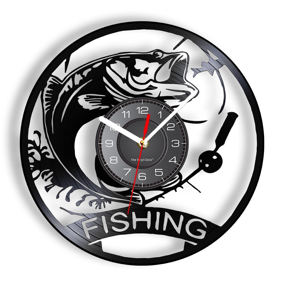 

Bass Fishing - Vinyl Record Wall Clock - Without LED, 501 Original