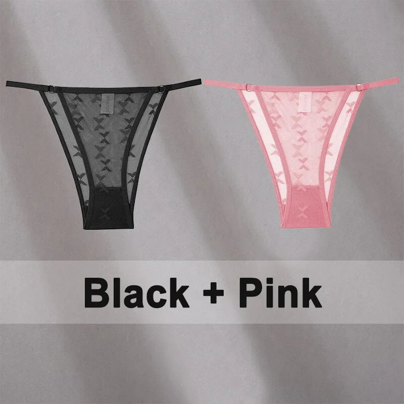 Billionm Lace Panties for Women Solid Color Intimates Underwear Perspective Low Waist Underpants Female Soft Breathbale Lingerie