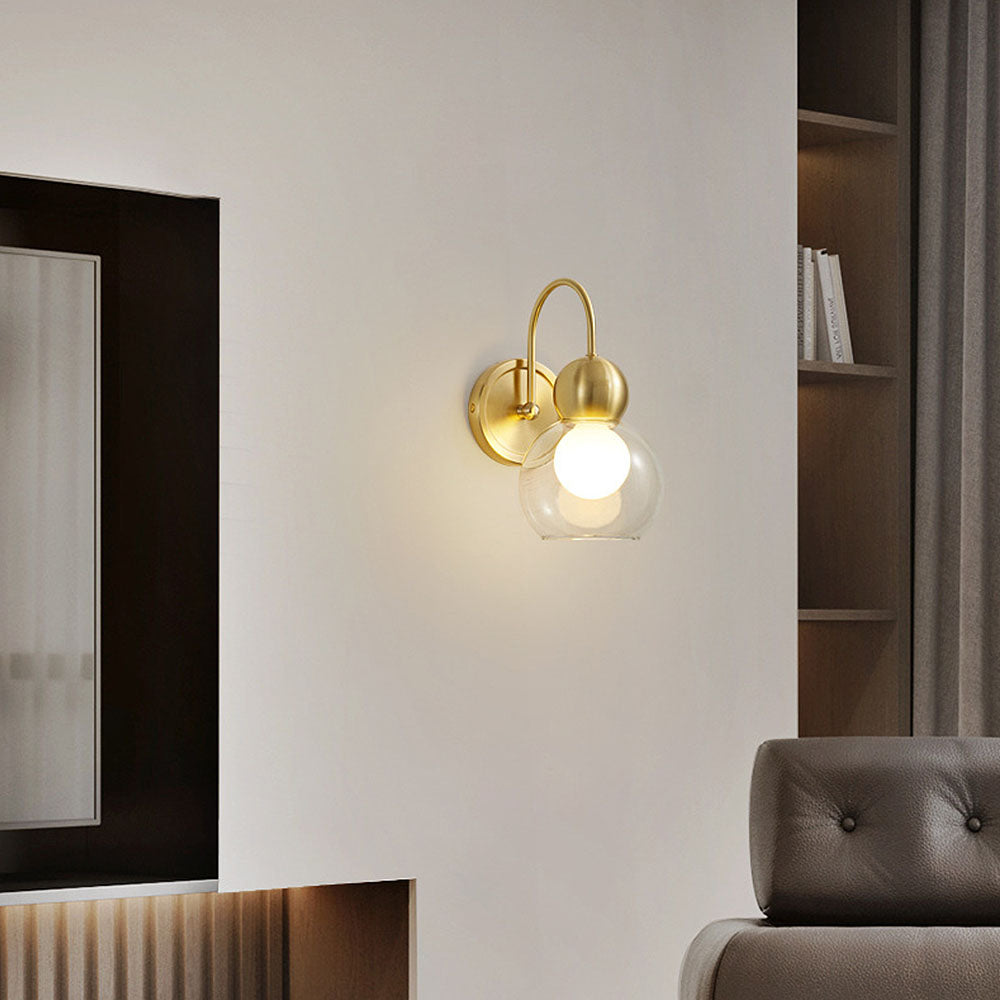 Nordic Clear Glass Fancy Wall Light
