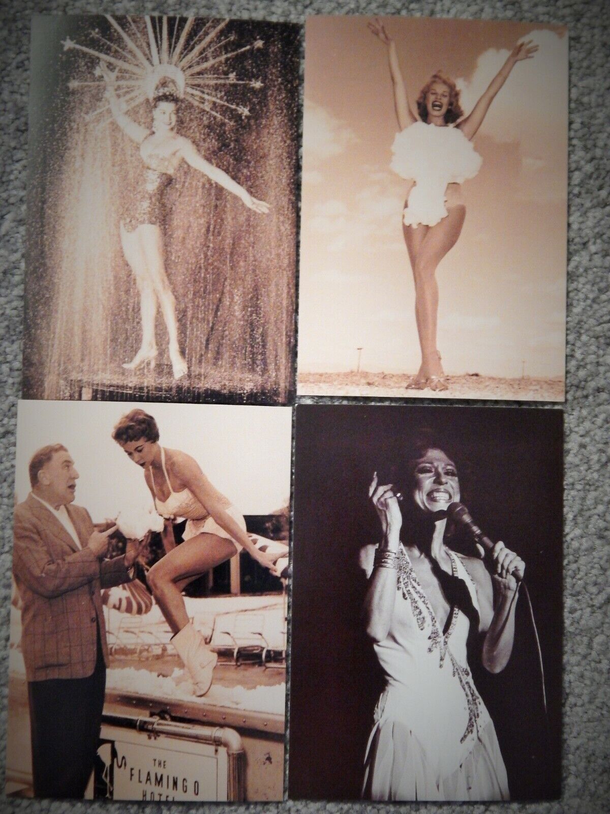 LAS VEGAS Photo Poster painting POSTCARDS LOT OF 4 (1990s reprint) ESTHER WMS, RITA MORENO