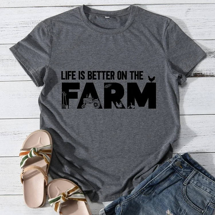 PSL - Life is better on the farm T-shirt Tee V2-04049