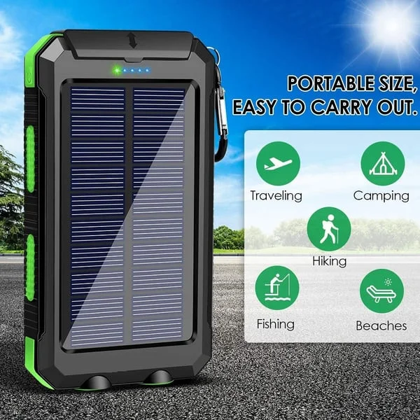 ✨Waterproof Solar Power Bank⏰Last Day 50% Off