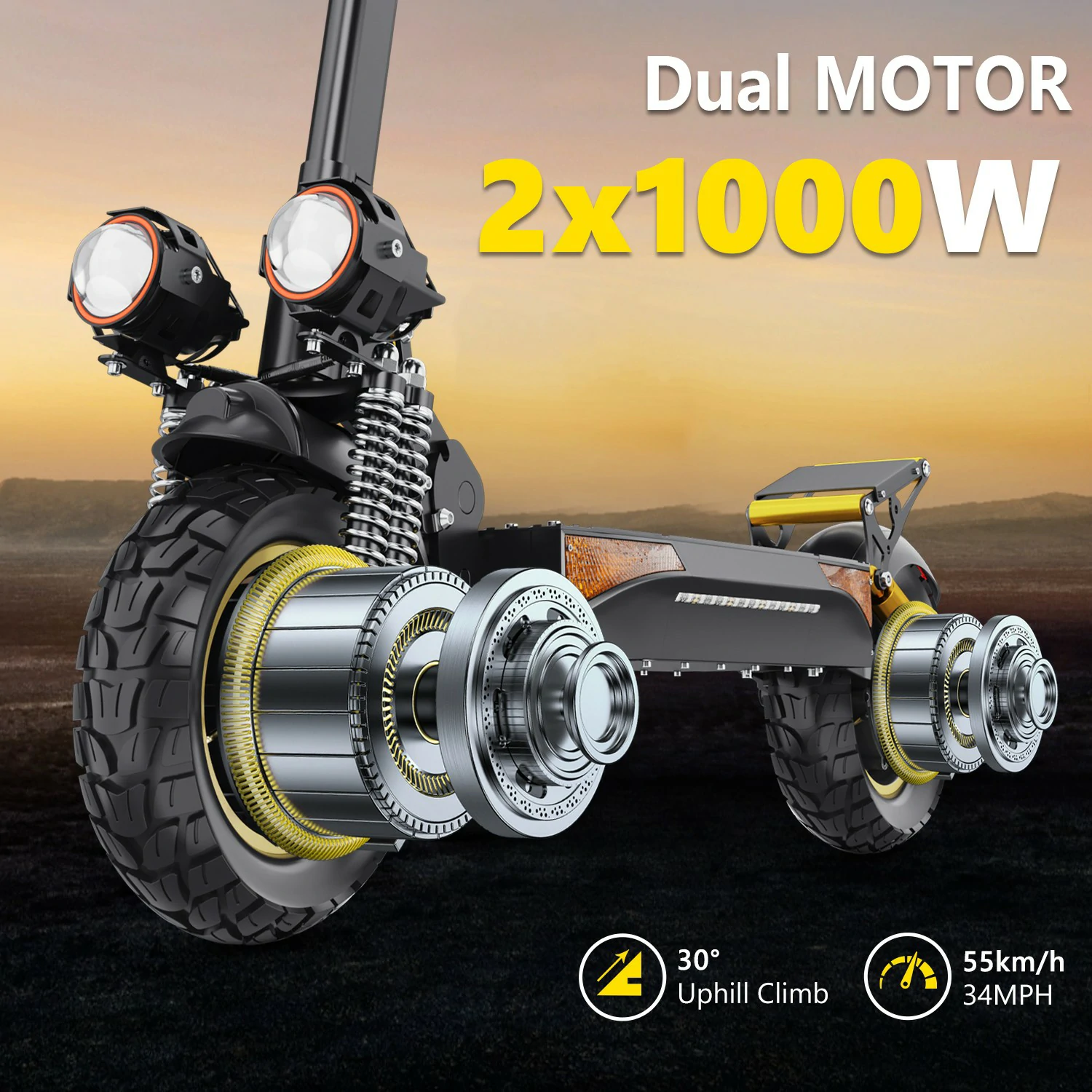 ES6 2000W Dual Motor Electric Scooter