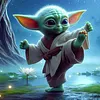 Yoda-11CT Stamped Cross Stitch 40*40cm tapestrymarket