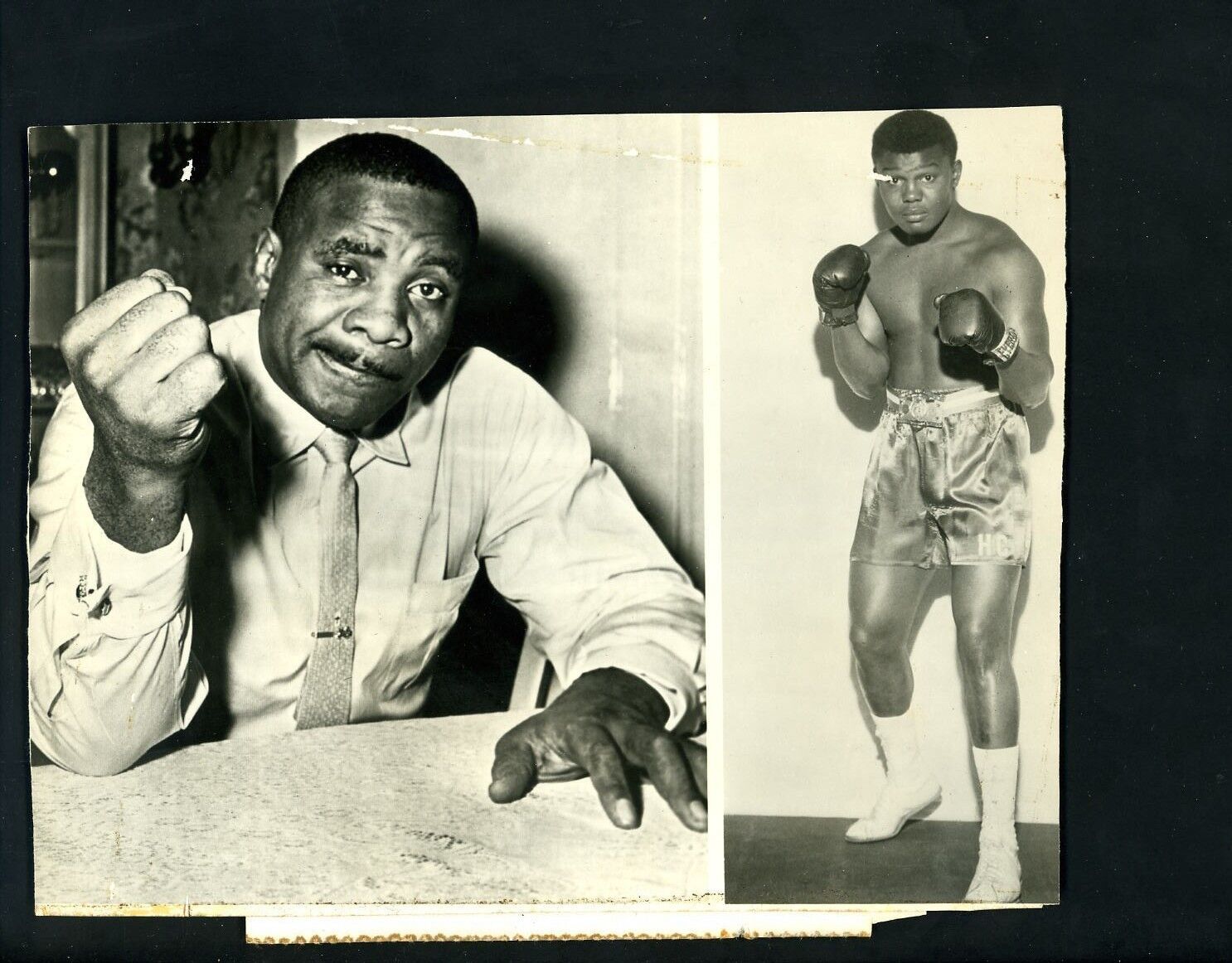 Sonny Liston & Henry Clark Heavyweight Boxing 1968 Press Photo Poster painting Boxer