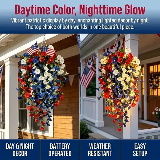 ✨Independence Day Hot Sale❤️🤍💙 🇺🇸 Red. White & Blue Flowers for America's 250th &ndash; Perfect for Porch & Party 💐