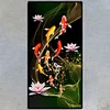 (Grande Taille) Lotus de Poisson Koi - Compl&egrave;te Rond Peinture au Diamant  45x85cm