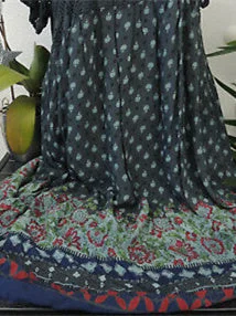 Women Short Sleeve Scoop Neck Floral Printed Lace Stitching Tops