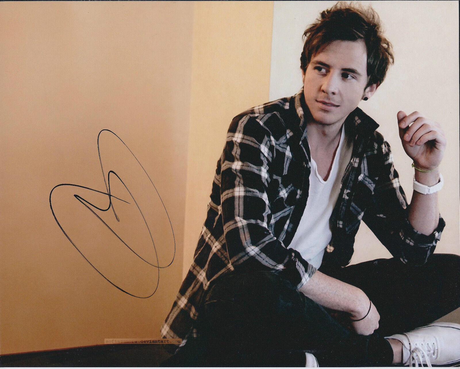 Danny JONES SIGNED Autograph 10x8 Photo Poster painting AFTAL COA McFly Busted Guitarist